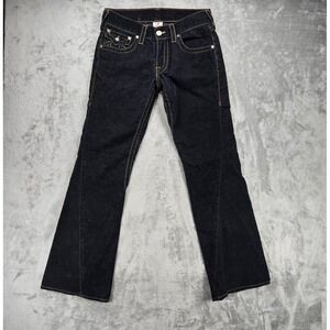 True Religion Joey Made In USA Low Rise Flare Corduroy in Black Size 31x32